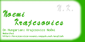 noemi krajcsovics business card